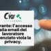Garante: l’accesso alla email del lavoratore licenziato vìola la privacy.